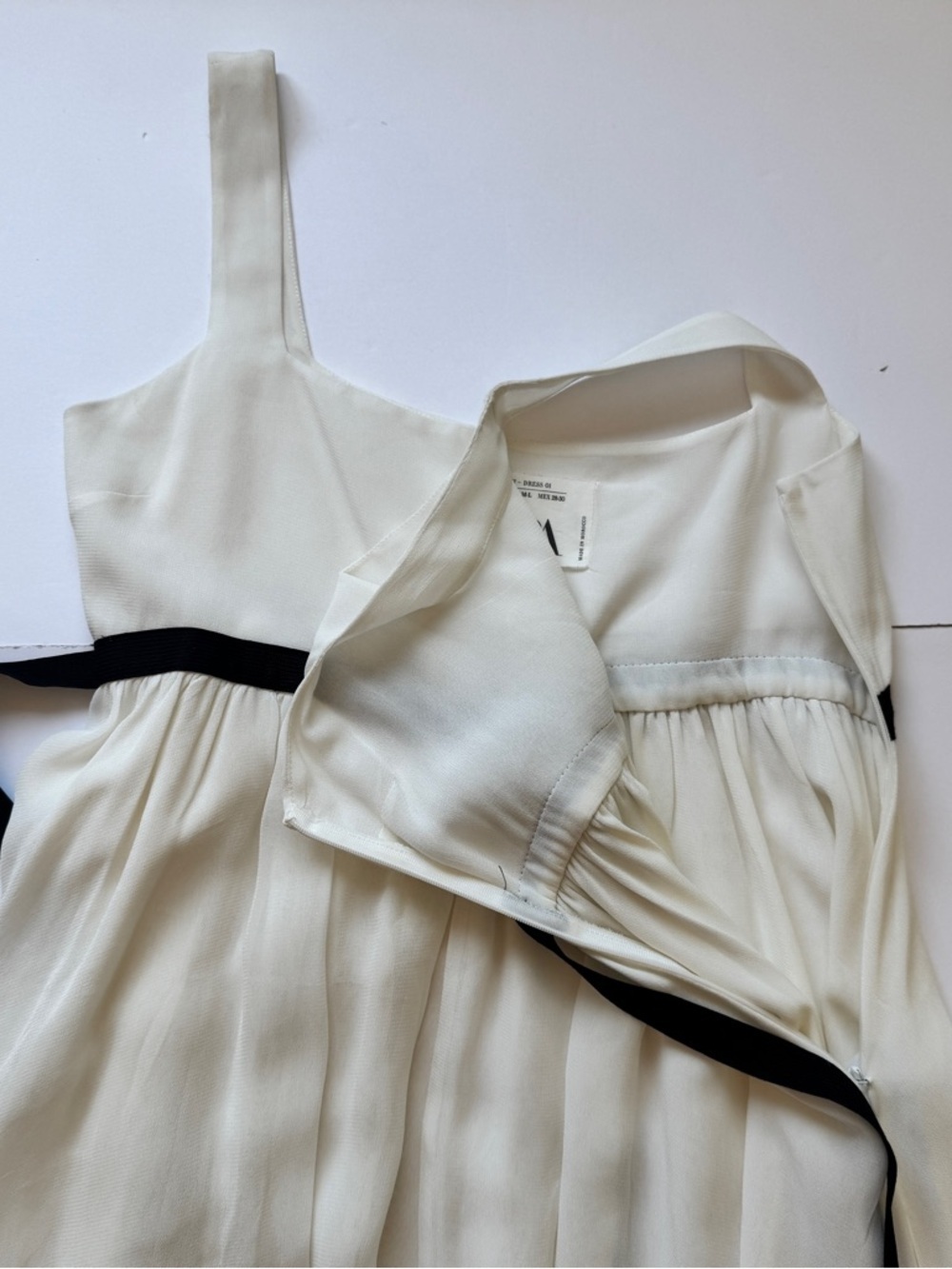 Zara Maxi Dress Studio Collection Ballet Core Lined Pockets Black Tie Sz M L - Picture 14 of 16
